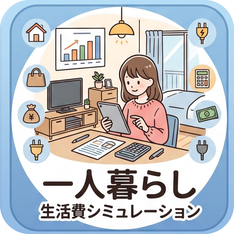 一人暮らし生活費シミュレーション
