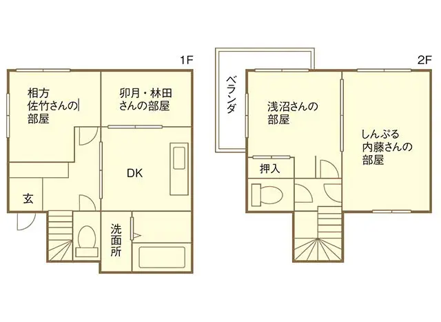1~2階の間取図