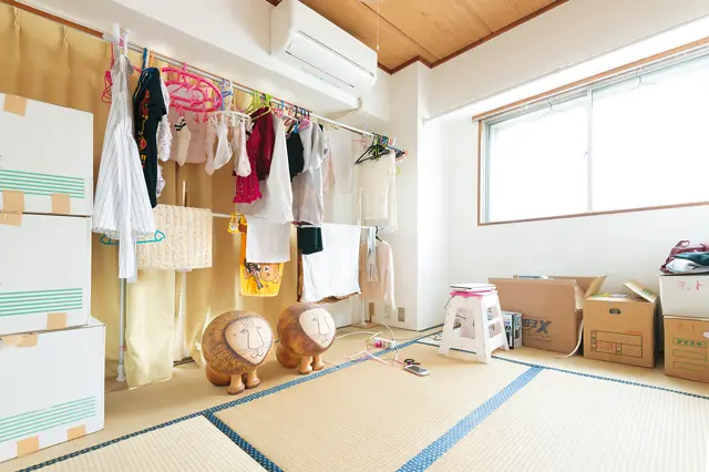 神谷さんのお気に入りの和室。生活感がにじみ出ているが「気にせず撮ってください。ファンの方は私に女子力を求めてないと思うので(笑)」とのこと
