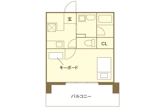 音楽スタジオ付き物件「OTOWA神戸元町」の一部屋の間取図