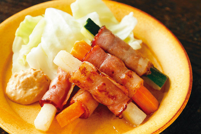 野菜のベーコン巻き