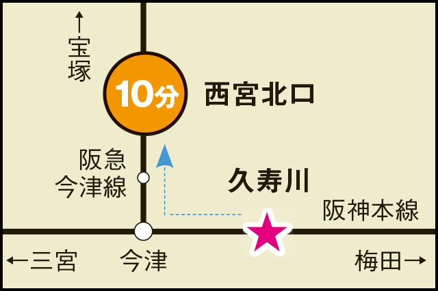 阪神タイガースの本拠地・久寿川。一歩入れば環境良好