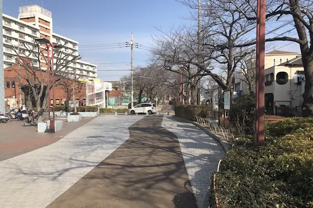 このプロムナード、春は桜のトンネルになるっぽい……。重ね重ね、訪れる季節を間違えた|あらかわ遊園のある街・西尾久探訪