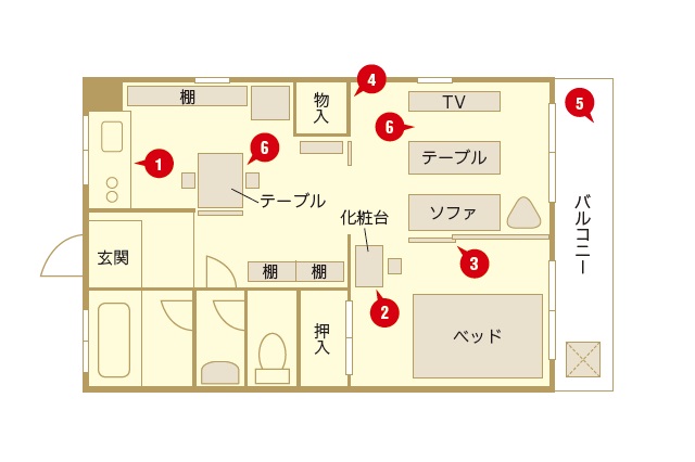 くつろぎの空間が広がる1LDK|【インテリアコーディネート術】美術製作スタッフの居心地の良い部屋づくりとは?