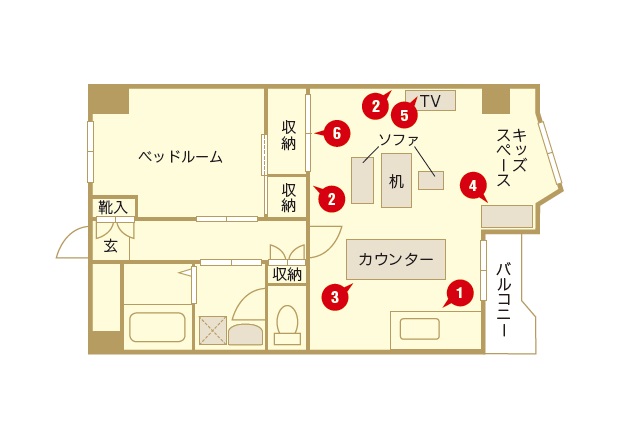 家族4人で暮らす1LDKの部屋には工夫がいっぱい!|【インテリアコーディネート術】古い賃貸物件をDIY!家族で楽しく暮らせる1LDKの作り方