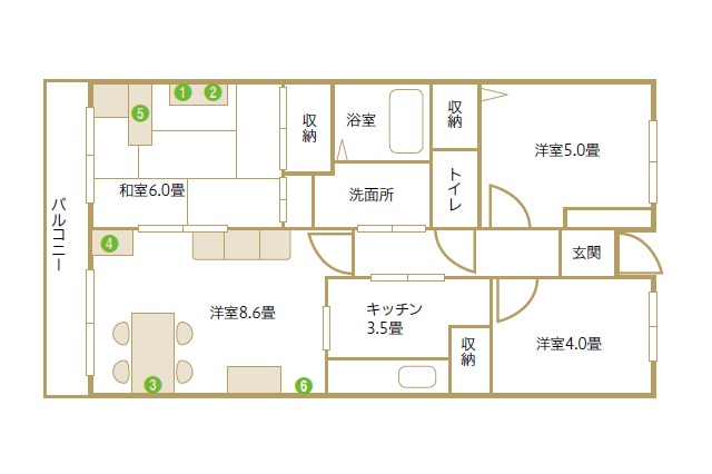 DIY好きのママ・K.Mさんが住む物件は、よくある3LDKの間取り｜【インテリアコーディネート術】DIY好きのママに聞いたファミリー向けインテリア術