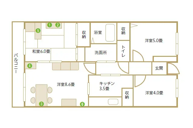 DIY好きのママ・K.Mさんが住む物件は、よくある3LDKの間取り|【インテリアコーディネート術】DIY好きのママに聞いたファミリー向けインテリア術