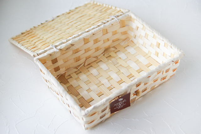 バンブーバスケットL|キャンドゥ(108円)|100均グッズでお花見弁当を詰めよう