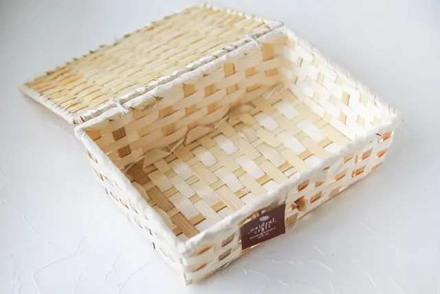 バンブーバスケットL|キャンドゥ(108円)|100均グッズでお花見弁当を詰めよう
