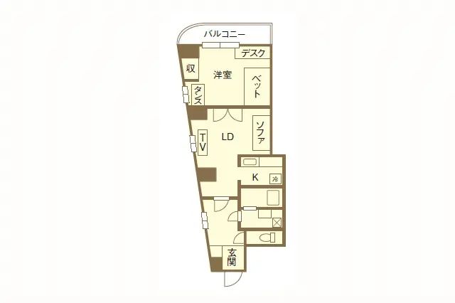 縦長の1LDKに住む吉田さん夫婦|同棲前にチェック!二人暮らしの間取りは1LDK、2DKどっちがいい?メリット・デメリットと先輩カップルの体験談