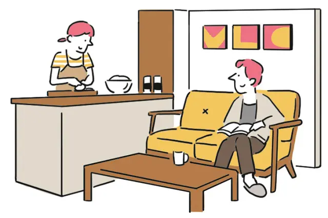 二人の暮らしを想像しながら話し合うのも楽しい時間。通勤経路や家での過ごし方、家事の分担など事前に確認しておくことで、自然と二人暮らしの部屋の「譲れない条件」が見えてくる|同棲前にチェック!二人暮らしの間取りは1LDK、2DKどっちがいい?メリット・デメリットと先輩カップルの体験談