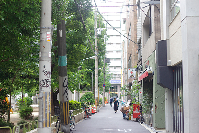 西大橋駅周辺の道