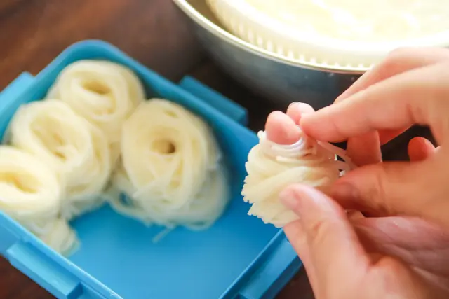 そうめんの盛り付け方法