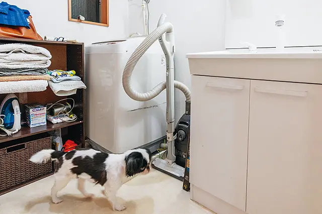 Nさん宅の賃貸物件にある独立洗面台