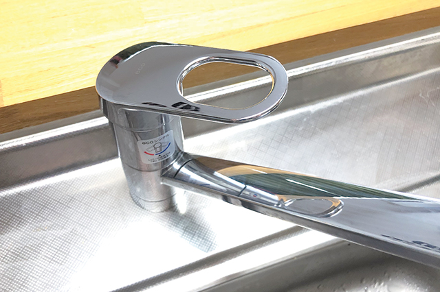 クリーンクロス使用後のキッチン水栓
