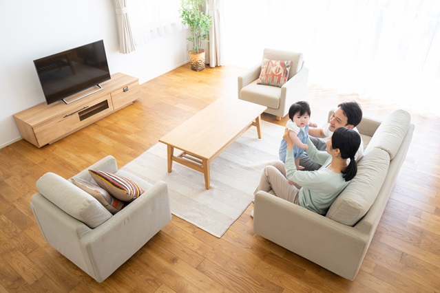 広い部屋なら親子でのびのび過ごせる