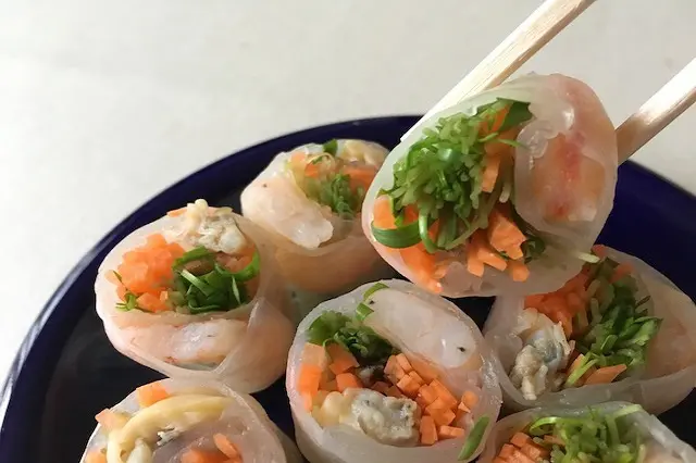 摘みたてパクチーの生春巻き