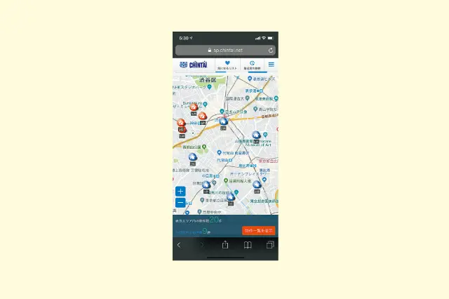 CHINTAIネットの地図検索機能