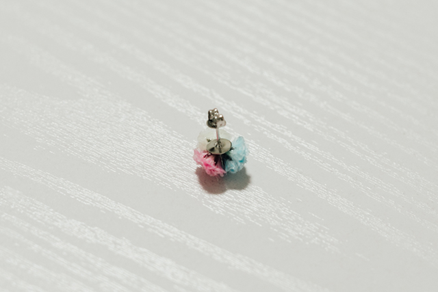 完成したピアス