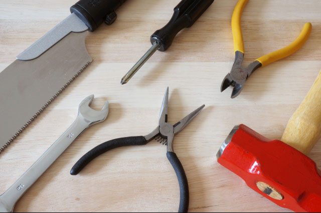 室内自転車置き場をDIYする工具