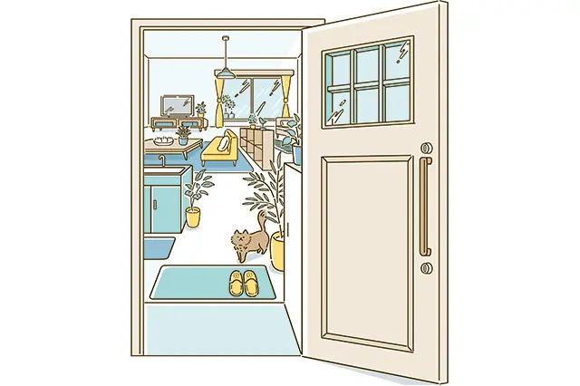 一人暮らしの部屋のイラスト