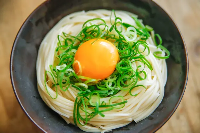 あっという間に釜たま風そうめんの完成!