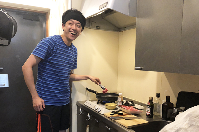 一人BBQを楽しむ、もりすけさん