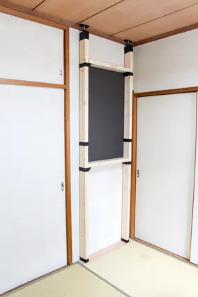 DIYした壁面ディスプレイ
