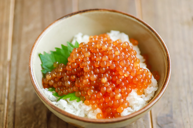 タピオカ漬け丼が完成した様子