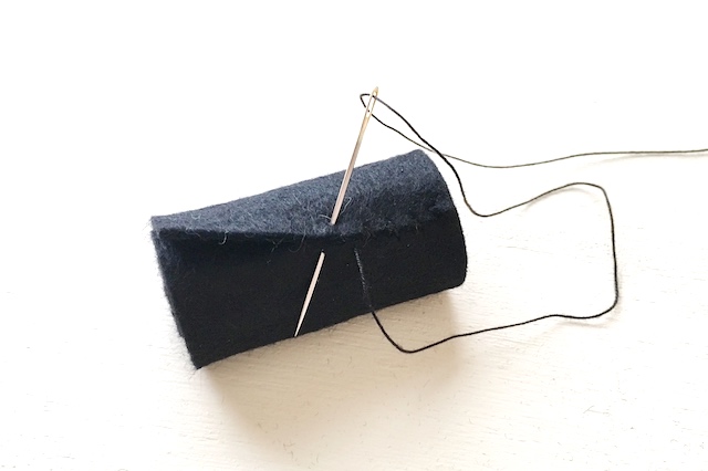 かぼちゃフォルムのプフ風クッションの作り方:茎を作る