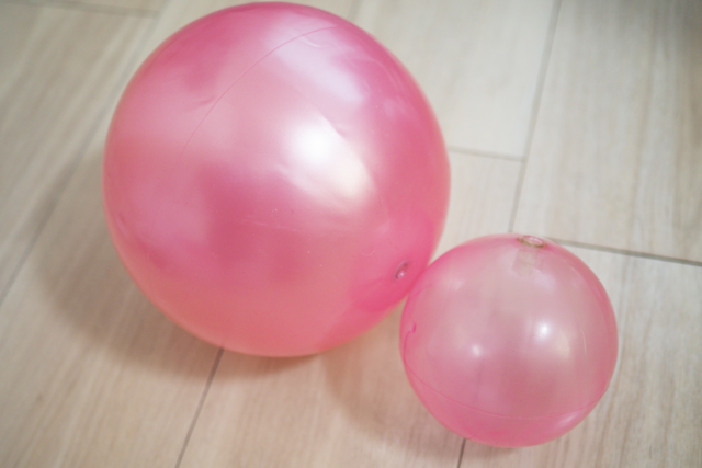 【100均DIY】麻ひもを使ったランプシェード_ランプシェードの型になるビニールボール