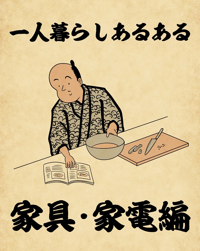 【山田全自動連載】一人暮らしあるあるでござる -家具家電編