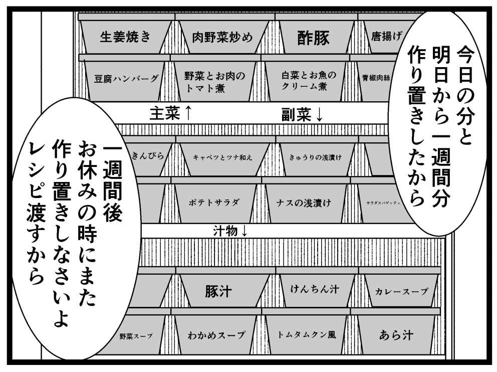 【バラシ屋トシヤ４コマ漫画】新人さんとバイトリーダー第十二話「夕ご飯２」