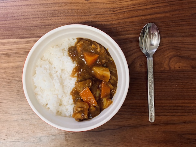 完成した手作りカレー
