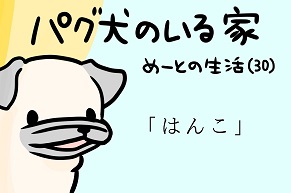 【パグ犬のいる家】めーとの生活（30）「はんこ」