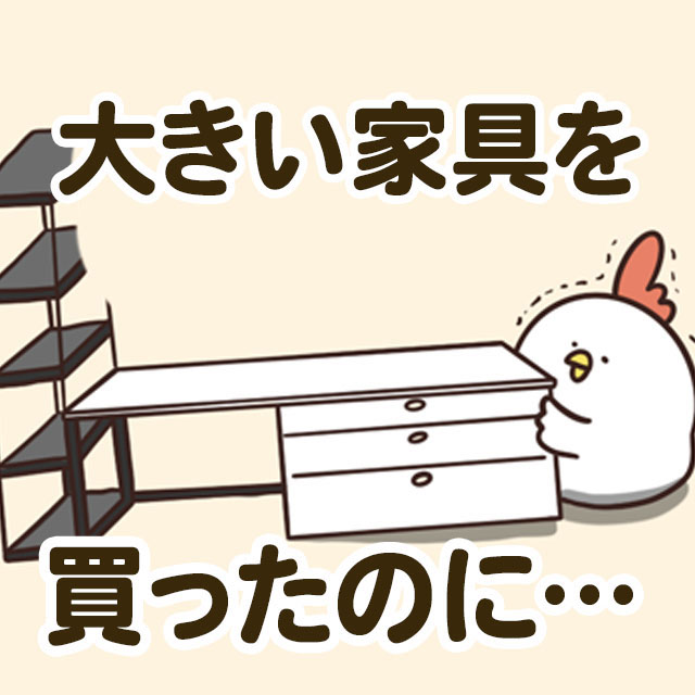 毎日でぶどり連載_でぶどりの暮らし第6回「大きい家具を買ったのに・・・」