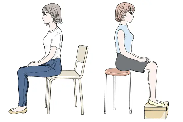 足のむくみの原因は?解消が期待できる生活習慣やマッサージを美容ライターが解説 浅く座るときの姿勢