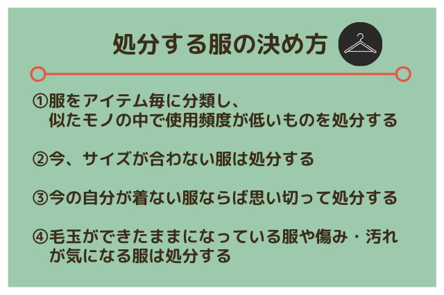 処分する服の決め方画像