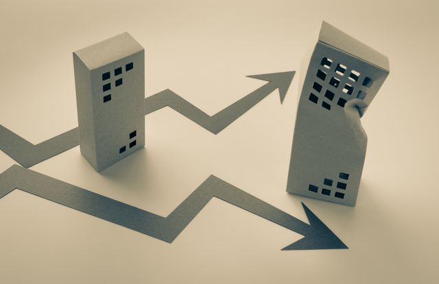 マンションの経年劣化をイメージした図
