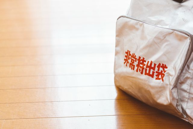 ひとつの非常用持ち出し袋