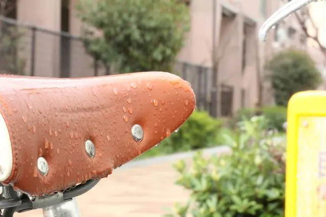 雨に濡れる自転車