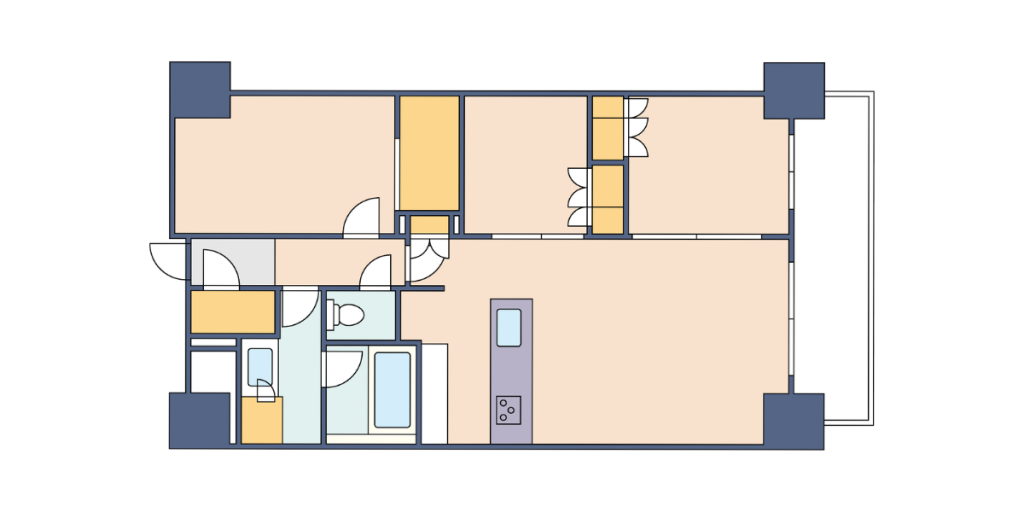 3LDKの間取り図