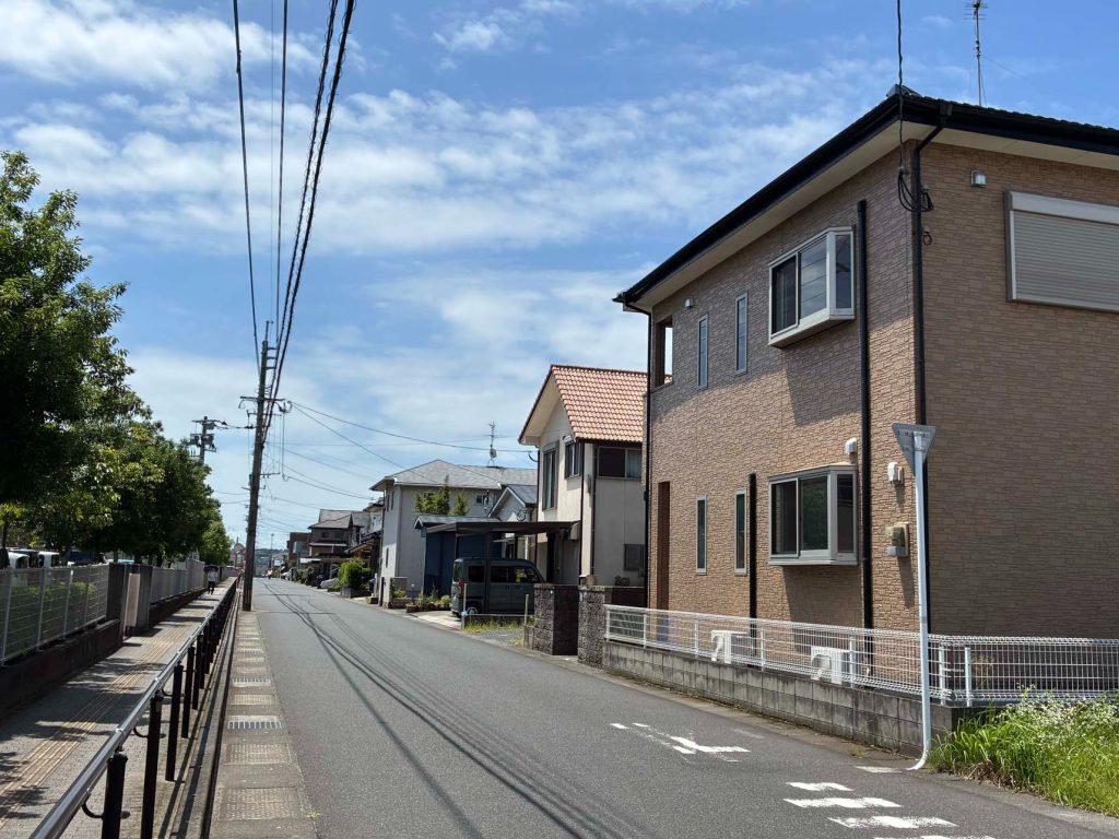 西谷山周辺の道路の様子