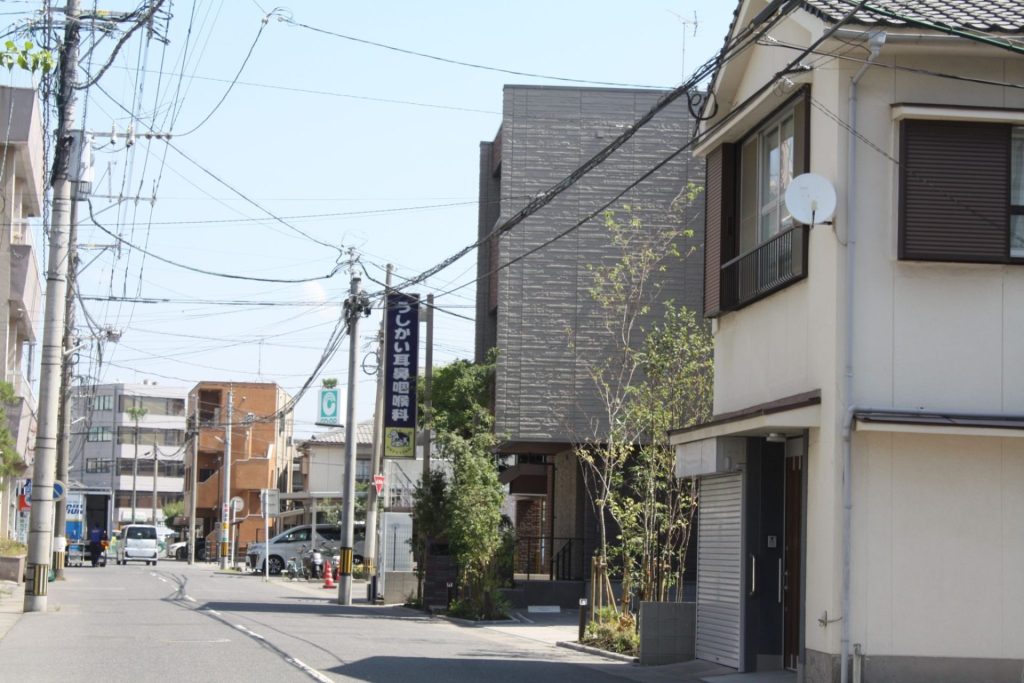 荒田八幡宮近く「うしかい耳鼻咽喉科クリニック」周辺の風景