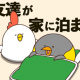 でぶどりの暮らし_友だちが家に泊まる_でぶどりとピノ